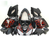 Kawasaki NINJA ZX6R 2005-2006 Injection ABS Fairing - Flame - Black Red - MFS6440